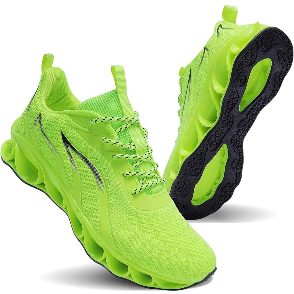 QUINMOK Mens Walking Jogging Tennis Shoes Fashion Breathable Non Slip - Picture 5 of 9
